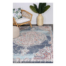 Transitional Navy And Multi Color Traditional Rug
