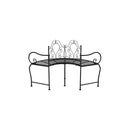Tree Bench 150 Cm Black Steel