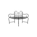 Tree Bench 150 Cm Black Steel