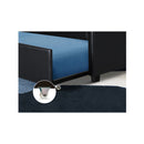 Trundle Bed Frame Wooden King Single Size Base Mattress Leather