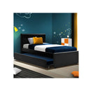 Trundle Bed Frame Wooden King Single Size Base Mattress Leather