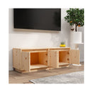 Tv Cabinet 110 X 34 X 40 Cm Solid Wood Pine