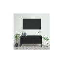 Tv Cabinet Black 105 X 35 X 50 Cm Steel