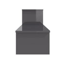 Tv Cabinet High Gloss Grey 180 X 30 X 43 Cm Chipboard