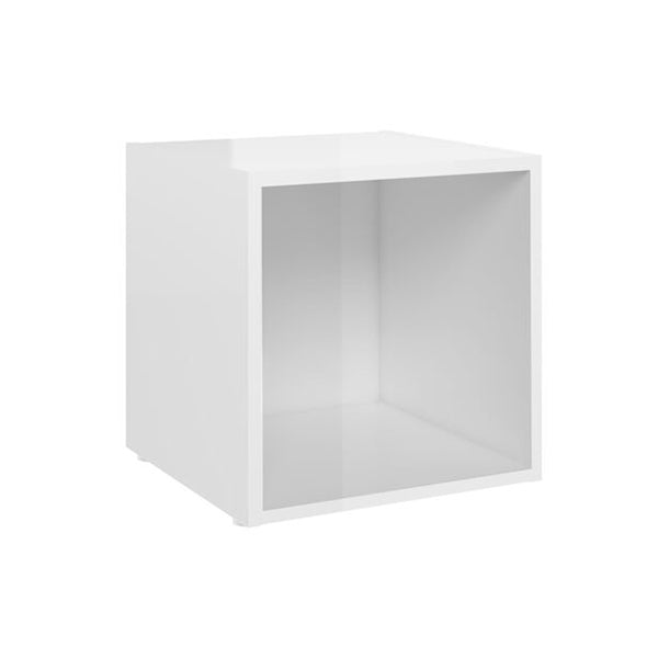 Tv Cabinet High Gloss White 37 X 35 X 37 Cm Engineered Wood