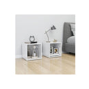 Tv Cabinet High Gloss White 37 X 35 X 37 Cm Engineered Wood