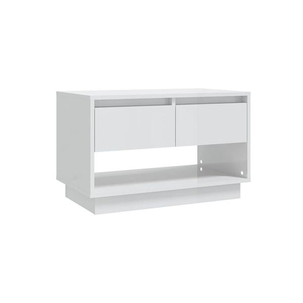 Tv Cabinet High Gloss White 70 X 41 X 44 Cm Engineered Wood