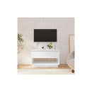 Tv Cabinet High Gloss White 70 X 41 X 44 Cm Engineered Wood