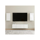 Hanging Tv Cabinet High Gloss White Chipboard