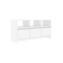 Tv Cabinet High Gloss White Engineered Wood