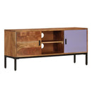 Tv Cabinet Honey Brown And Grey Solid Wood Acacia