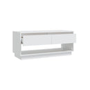 Tv Cabinet White 102 X 41 X 44 Cm Chipboard