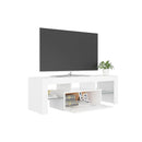 Tv Cabinet With Led Lights White 120 X 35 X 40 Cm