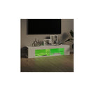 Tv Cabinet With Led Lights White 135 X 39 X 30 Cm