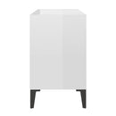 Tv Cabinet With Metal Legs High Gloss White