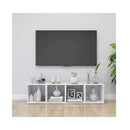 Tv Cabinets 2 Pcs High Gloss White 37 X 35 X 37 Cm Chipboard