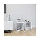 Tv Cabinets 2 Pcs White 37 X 35 X 37 Cm Chipboard