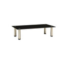 Tv Stand Black 60 X 35 X 17 Cm Tempered Glass