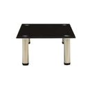 Tv Stand Black 60 X 35 X 17 Cm Tempered Glass