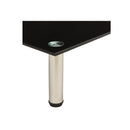 Tv Stand Black 60 X 35 X 17 Cm Tempered Glass