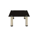 Tv Stand Black Tempered Glass 80 X 3 5X 17 Cm