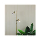Twin Adjustable Antique Brass Floor Lamp