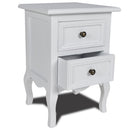 Two-Drawer Nightstand - White