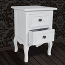 Two-Drawer Nightstand - White