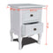 Two-Drawer Nightstand - White