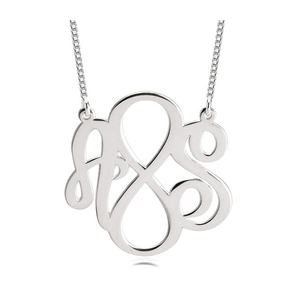 Two Initials Infinity Necklace