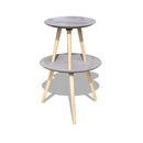 Two Piece Coffee Table Set 55 Cm And 44 Cm Concrete Grey
