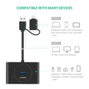UGreen USB 3.0 Hub With Type C Port 1 M - Black