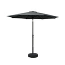 Outdoor Umbrella 270 cm Base Beach Pole Garden Tilt Sun Patio UV Black