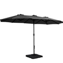 Outdoor Umbrella Beach Twin Base Stand Garden Sun Shade Black 4570 mm
