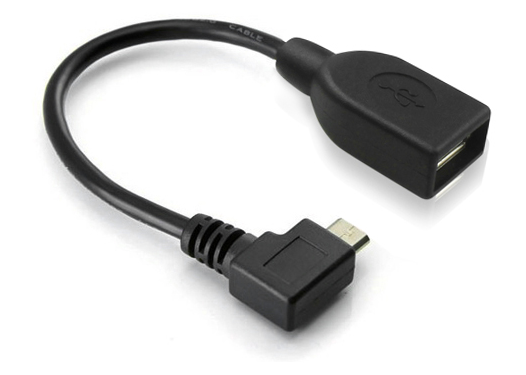 Right Angle 30Cm Micro Usb Male To Usb Type A Female