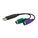 Usb Male To 2 X Ps2 Female Adaptor For Ps2 Keyboard Mouse