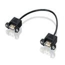 15Cm Usb 2 Wall Plate Mech Female To Female