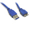 USB 3.0 Certified Cable - USB A Male to Micro-USB B Male, Blue