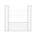 U Shape Gabion Basket With 2 Posts Iron 140 X 20 X 150 Cm