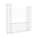 U Shape Gabion Basket With 2 Posts Iron 140 X 20 X 150 Cm