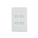 Ultima 4 Gang Switch 250V 16Ax Vertical Pack