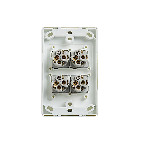 Ultima 4 Gang Switch 250V 16Ax Vertical Pack