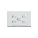 Ultima 5 Gang Switch 250V 16Ax Horizontal