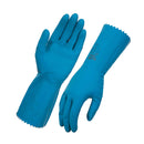 Ultra Touch Blue Silverlined Rubber Dishwashing Gloves 12 Pack