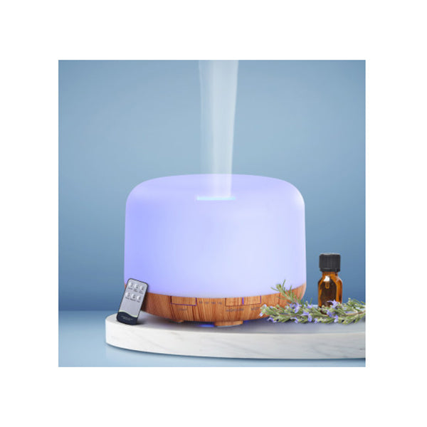 Ultrasonic Aroma Diffuser 500ml LED Light Wood Grain