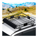 Universal Car Roof Rack Basket Luggage Carrier Steel Vehicle 111Cm