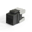 Serveredge Universal Cat6A Utp Rj45 Modular Keystone Jack Black Pk 10