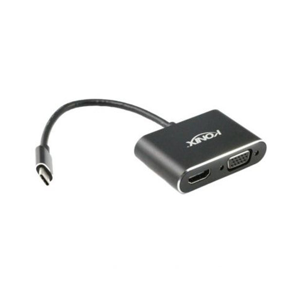 Usb Type C Male To Vga And Hdmi Converter