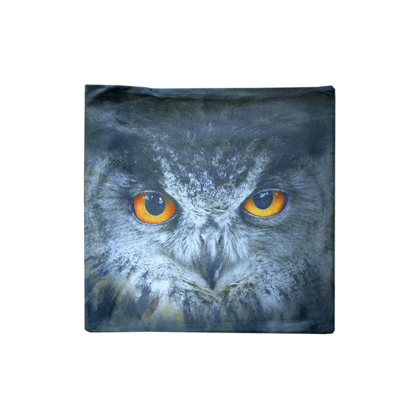 Black Owl Square Cushion Cover