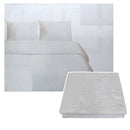 Tuberose Satin Embroidery Quilt Cover Set White Queen